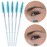 Tbestmax 300 Disposable Mascara Wands Eye Lash Brush Spoolies for Eyebrow/Eyelash Extension Blue