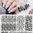 40 Sheets Lace Nail Art Foil Transfer Stickers, Retro Atmosphere Black White Lace Design Nail Transfer Foils for Acrylic Manicure Tips Wraps Charms Decorations