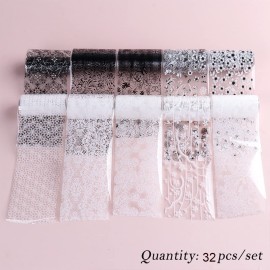 40 Sheets Lace Nail Art Foil Transfer Stickers, Retro Atmosphere Black White Lace Design Nail Transfer Foils for Acrylic Manicure Tips Wraps Charms Decorations 40 Sheets Lace Nail Art Foil Transfer Stickers, Retro Atmosphere Black White Lace Design Nail Transfer Foils for Acrylic Manicure Tips Wraps Charms Decorations
