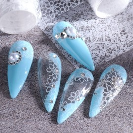 40 Sheets Lace Nail Art Foil Transfer Stickers, Retro Atmosphere Black White Lace Design Nail Transfer Foils for Acrylic Manicure Tips Wraps Charms Decorations 40 Sheets Lace Nail Art Foil Transfer Stickers, Retro Atmosphere Black White Lace Design Nail Transfer Foils for Acrylic Manicure Tips Wraps Charms Decorations