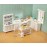 SAMCAMI Miniature Dollhouse Furniture Kitchen Set - Kitchen Cabinet Cupboards and Tea Set - 1 12 Scale Dollhouse Accessories