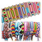 Novelty Place 10 Pcs Woven Bracelet Bulk for Women, Kids & Girls - Nepal Style Friendship Bracelets Handmade Braided Rope Wrist String Chain (Random Colors & Patterns)