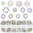 WILLBOND 12 Styles 360 Pcs Rhinestones Nail Art Gems,Multi Shapes 3D Glass AB Crystal Flat Back Mix Sizes Crystal Charms Gem Stone Jewelry Diamond for Nail Craft DIY Decorations(Ab Color)