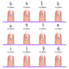 WILLBOND 12 Styles 360 Pcs Rhinestones Nail Art Gems,Multi Shapes 3D Glass AB Crystal Flat Back Mix Sizes Crystal Charms Gem Stone Jewelry Diamond for Nail Craft DIY Decorations(Ab Color) WILLBOND 12 Styles 360 Pcs Rhinestones Nail Art Gems,Multi Shapes 3D Glass AB Crystal Flat Back Mix Sizes Crystal Charms Gem Stone Jewelry Diamond for Nail Craft DIY Decorations(Ab Color)