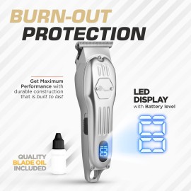 Fagaci Men\'s Professional Hair Trimmer, Powerful Battery, Sharp Blades, High-Speed Motor, Cold Steel for Comfortable Cuts