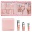FAMILIFE Manicure Set, Professional Nail Kit Stainless Steel Nail Clipper Set, 13PCS Beauty Tools Manicure Kit Pedicure Tools, with Portable Pink Leather Travel Case for Her