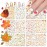 12 Sheets Fall Nail Art Sticker Decals, EBANKU Self Adhesive Maple Leaf Nail Stickers Autumn Thanksgiving Carton Animal Sticker for Women Girls Nail Decorations Nail Designs