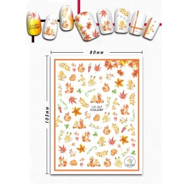 12 Sheets Fall Nail Art Sticker Decals, EBANKU Self Adhesive Maple Leaf Nail Stickers Autumn Thanksgiving Carton Animal Sticker for Women Girls Nail Decorations Nail Designs 12 Sheets Fall Nail Art Sticker Decals, EBANKU Self Adhesive Maple Leaf Nail Stickers Autumn Thanksgiving Carton Animal Sticker for Women Girls Nail Decorations Nail Designs
