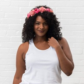 WEDDINGSTAR Bridal Party Flower Crown Wreath - Rose Medley - Pink WEDDINGSTAR Bridal Party Flower Crown Wreath - Rose Medley - Pink