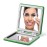 OMIRO Compact Mirror, Glitter PU 1X/3X Magnification, Ultra Portable for Purses (Green)