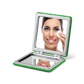 OMIRO Compact Mirror, Glitter PU 1X/3X Magnification, Ultra Portable for Purses (Green) OMIRO Compact Mirror, Glitter PU 1X/3X Magnification, Ultra Portable for Purses (Green)