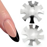 Deep Oval Easy French Smile Line Nail Art Manicure Edge Trimmer Nail Cutter Acrylic Tool with 9 Sizes, HJ-NAT200-FS13