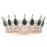 Foyte Baroque Queen Crown and Tiaras Sparkly Rhinestone Wedding Crown Bride Princess Full Headpieces for Women and Girls (Green)