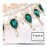 Foyte Baroque Queen Crown and Tiaras Sparkly Rhinestone Wedding Crown Bride Princess Full Headpieces for Women and Girls (Green)