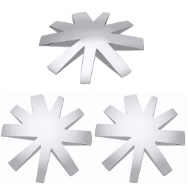 OIIKI 3PCS Nail Cutter Guide, 1-9 Sizes V Shaped Nail Gel Tips Stencil, Nail Art Manicure Edge Trimmer Tool Kit, for Nail Decor, Silver