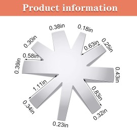 OIIKI 3PCS Nail Cutter Guide, 1-9 Sizes V Shaped Nail Gel Tips Stencil, Nail Art Manicure Edge Trimmer Tool Kit, for Nail Decor, Silver OIIKI 3PCS Nail Cutter Guide, 1-9 Sizes V Shaped Nail Gel Tips Stencil, Nail Art Manicure Edge Trimmer Tool Kit, for Nail Decor, Silver