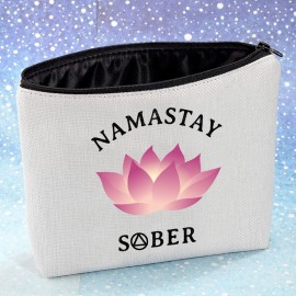 G2TUP Sober Gifts for Women Sober NA AA Sobriety Recovery Makeup Cosmetic Bag 12 Step Recovery Gifts (Sober Makeup Bag)