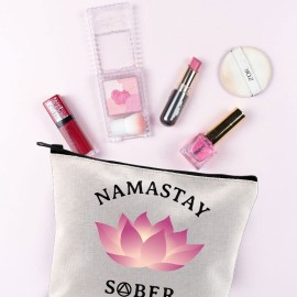 G2TUP Sober Gifts for Women Sober NA AA Sobriety Recovery Makeup Cosmetic Bag 12 Step Recovery Gifts (Sober Makeup Bag)