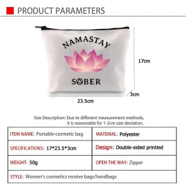 G2TUP Sober Gifts for Women Sober NA AA Sobriety Recovery Makeup Cosmetic Bag 12 Step Recovery Gifts (Sober Makeup Bag)