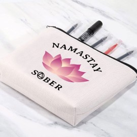 G2TUP Sober Gifts for Women Sober NA AA Sobriety Recovery Makeup Cosmetic Bag 12 Step Recovery Gifts (Sober Makeup Bag)