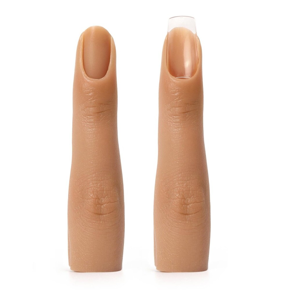 2PCS Silicone Practice Fingers for Acrylic Nails, Soft Nail Training Model Practice Finger, Flexible Nail Mannequin Finger for DIY Nails PracticeNo. 3 2PCS Silicone Practice Fingers for Acrylic Nails, Soft Nail Training Model Practice Finger, Flexible Nail Mannequin Finger for DIY Nails PracticeNo. 3