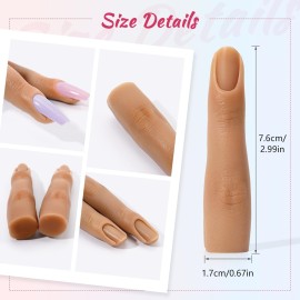 2PCS Silicone Practice Fingers for Acrylic Nails, Soft Nail Training Model Practice Finger, Flexible Nail Mannequin Finger for DIY Nails PracticeNo. 3 2PCS Silicone Practice Fingers for Acrylic Nails, Soft Nail Training Model Practice Finger, Flexible Nail Mannequin Finger for DIY Nails PracticeNo. 3