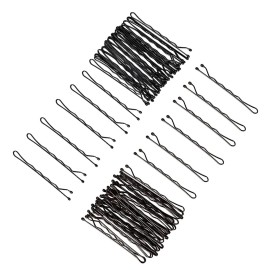 minihope Bobby Pin, Hair Pins Crimped Black and Brown, 2 Inches, 120 Count (Pack of 1)