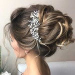 JONKY Bride Wedding Hair Accessories Silver Rhinestone Headbands Headpieces Bridal Hair Vine for Brides