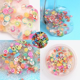 KIMOBER 6000PCS Polymer Fruit Slices,Multicolor Tiny Slime Charms Cute Set for Nail Art DIY Craft,Cellphone Decoration