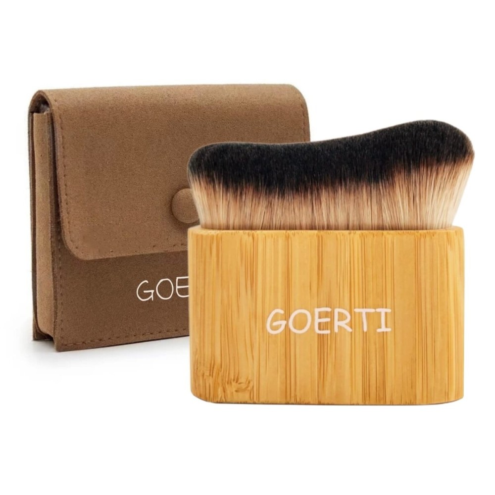Tanning Brush for Self Tan GOERTI Fake Tan Body Brush Kabuki Foundation Brush for Face Body Blending Makeup Brush for Self Tan, Bronzer, Shimmer, Concealer or Highlighter, With Protective Case Tanning Brush for Self Tan GOERTI Fake Tan Body Brush Kabuki Foundation Brush for Face Body Blending Makeup Brush for Self Tan, Bronzer, Shimmer, Concealer or Highlighter, With Protective Case