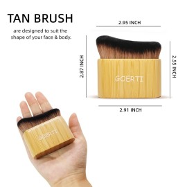 Tanning Brush for Self Tan GOERTI Fake Tan Body Brush Kabuki Foundation Brush for Face Body Blending Makeup Brush for Self Tan, Bronzer, Shimmer, Concealer or Highlighter, With Protective Case Tanning Brush for Self Tan GOERTI Fake Tan Body Brush Kabuki Foundation Brush for Face Body Blending Makeup Brush for Self Tan, Bronzer, Shimmer, Concealer or Highlighter, With Protective Case