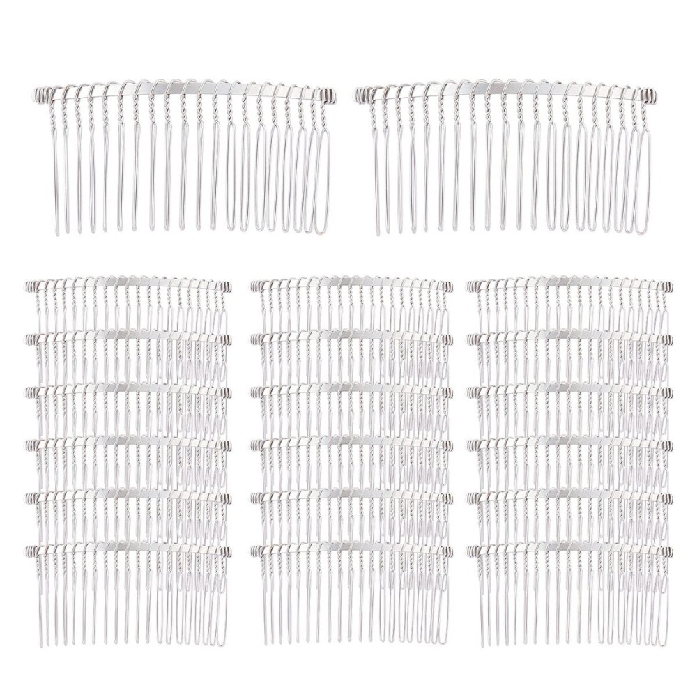 Lawie 20 Pack Bulk 20 Teeth Silver Metal Side Hair Combs Wire Twist Hair Clips Wedding Bridal Veil Combs Decorative Headpiece French Twist Updo Bun Accessories Lawie 20 Pack Bulk 20 Teeth Silver Metal Side Hair Combs Wire Twist Hair Clips Wedding Bridal Veil Combs Decorative Headpiece French Twist Updo Bun Accessories