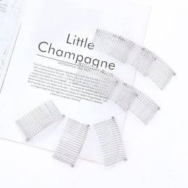 Lawie 20 Pack Bulk 20 Teeth Silver Metal Side Hair Combs Wire Twist Hair Clips Wedding Bridal Veil Combs Decorative Headpiece French Twist Updo Bun Accessories Lawie 20 Pack Bulk 20 Teeth Silver Metal Side Hair Combs Wire Twist Hair Clips Wedding Bridal Veil Combs Decorative Headpiece French Twist Updo Bun Accessories
