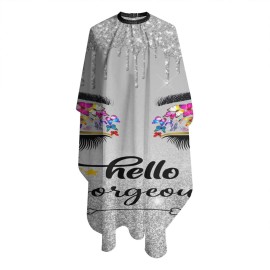 Carwayii Barber Cape Hello Butterflies Gorgeous Silvery Glitters Salon Hair Cut Apron Barbershop Kits For Women 55\'\'X66\'\'