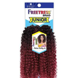 Freetress Braid Crochet and Latch Hook BOHO KINKY JR JUNIOR (3-Pack,2),1 Count (Pack of 1)