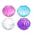 AUEAR, 4 Pack Glitter Shell Mirror Double-Sided Magnification Makeup Mini Portable Foldable Handheld Compact for Purse Handbag Pocket Women Colors