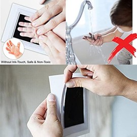 Baby Prints Handprint and Footprint Kit, Newborn Hand and Footprint Keepsake with 2 Safe Clean-Touch Inkless Ink Pad, Gift to New Parents or Baby Boys Girls Shower Registry