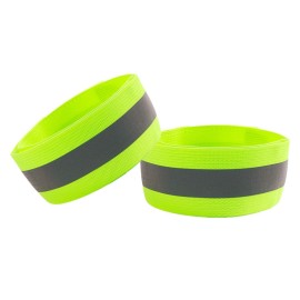 IDOU Reflective Bands for Arm/Wrist/Ankle/Leg,High Visibility Reflective Running Gear for Walking/Cycling/Running,Biking Accessories for Women and Men/2 PACK