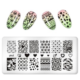 SILPECWEE 6Pcs Butterfly Nail Stamping Plate Love Cats Bowknot Design Nail Stamp Kit DIY Template Manicure Accessories SILPECWEE 6Pcs Butterfly Nail Stamping Plate Love Cats Bowknot Design Nail Stamp Kit DIY Template Manicure Accessories