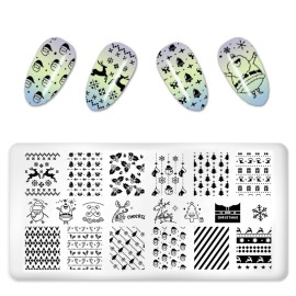 SILPECWEE 6Pcs Butterfly Nail Stamping Plate Love Cats Bowknot Design Nail Stamp Kit DIY Template Manicure Accessories SILPECWEE 6Pcs Butterfly Nail Stamping Plate Love Cats Bowknot Design Nail Stamp Kit DIY Template Manicure Accessories