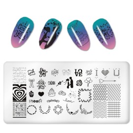 SILPECWEE 6Pcs Butterfly Nail Stamping Plate Love Cats Bowknot Design Nail Stamp Kit DIY Template Manicure Accessories SILPECWEE 6Pcs Butterfly Nail Stamping Plate Love Cats Bowknot Design Nail Stamp Kit DIY Template Manicure Accessories