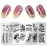 SILPECWEE 6Pcs Nail Stamp Simple Line-Drawing Design Nail Stamping Kit DIY Nail Plate Manicure Accessories For Summer
