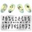 SILPECWEE 6Pcs Nail Stamp Simple Line-Drawing Design Nail Stamping Kit DIY Nail Plate Manicure Accessories For Summer