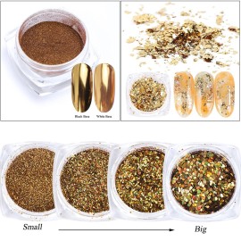 Holographic Gold Glitters Nail Art Sequins 3D Flakes Decoration for Women Girls Manicure Tips DIY Acrylic Nails Supplies Shining Design Accessories (8 Boxes) Holographic Gold Glitters Nail Art Sequins 3D Flakes Decoration for Women Girls Manicure Tips DIY Acrylic Nails Supplies Shining Design Accessories (8 Boxes)