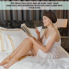 KETAR 4 Pcs Hair Nets for Sleeping - 5.5 x 7 Lightweight, Breathable Viscose Mesh Crochet Hair Net Cap - Smooth, Soft, Comfortable for Long-Term Wear, Handcrafted, Sizes May Vary by 0.5-1, 4 Colors KETAR 4 Pcs Hair Nets for Sleeping - 5.5 x 7 Lightweight, Breathable Viscose Mesh Crochet Hair Net Cap - Smooth, Soft, Comfortable for Long-Term Wear, Handcrafted, Sizes May Vary by 0.5-1, 4 Colors