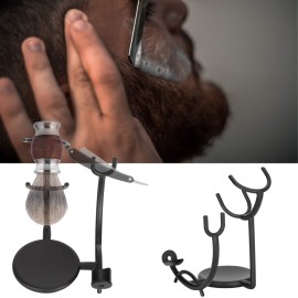 Professional Shaving Brush Holder, Universal Shaving Stand, Shaving Brush Stand, Razor And Brush Stand, Metal Safety Beard Brush Holder For Men Safety Razor Face Care