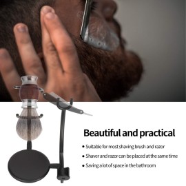Professional Shaving Brush Holder, Universal Shaving Stand, Shaving Brush Stand, Razor And Brush Stand, Metal Safety Beard Brush Holder For Men Safety Razor Face Care