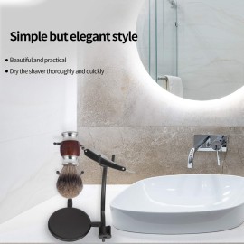 Professional Shaving Brush Holder, Universal Shaving Stand, Shaving Brush Stand, Razor And Brush Stand, Metal Safety Beard Brush Holder For Men Safety Razor Face Care