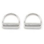 heyous 2pcs Stainless Steel 5cm/2\'\' Weight Belt Keeper Stopper & Bent D Ring Webbing Harness Belt Retainer Stopper Freediving BCD Accessories, Silver