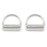 heyous 2pcs Stainless Steel 5cm/2\'\' Weight Belt Keeper Stopper & Bent D Ring Webbing Harness Belt Retainer Stopper Freediving BCD Accessories, Silver